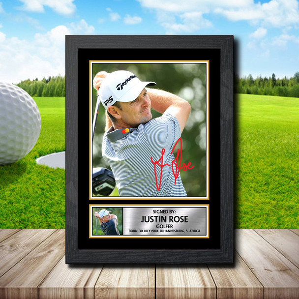 Justin Rose - Signed Autographed Golfer Star Print