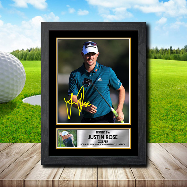 Justin Rose 2 - Signed Autographed Golfer Star Print