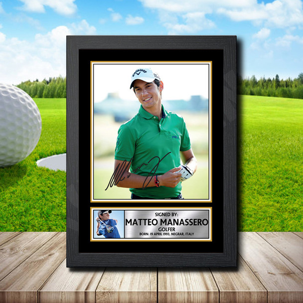 Matteo Manassero 2 - Signed Autographed Golfer Star Print