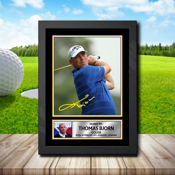 Thomas Bjorn - Signed Autographed Golfer Star Print