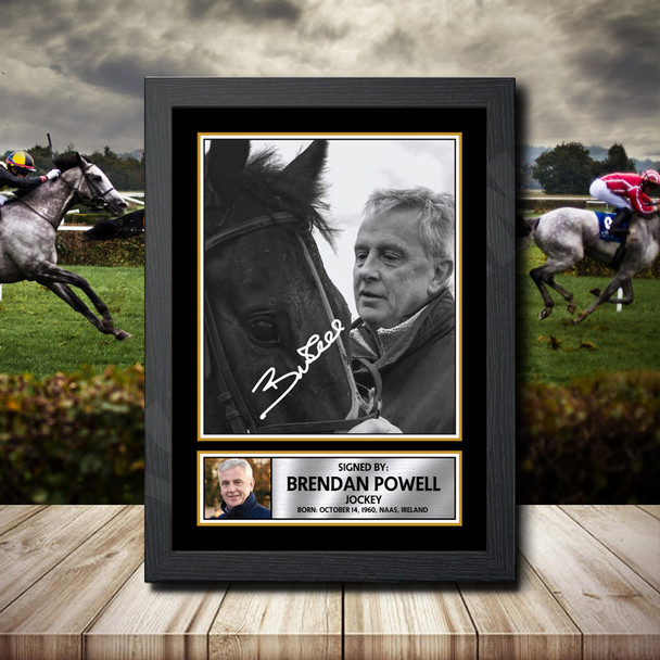 Brendan Powell 2 - Signed Autographed Horse-Racing Star Print