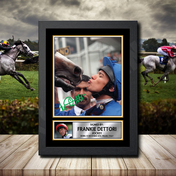 Frankie Dettori - Signed Autographed Horse-Racing Star Print