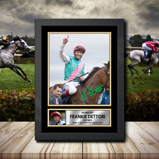 Frankie Dettori 2 - Signed Autographed Horse-Racing Star Print