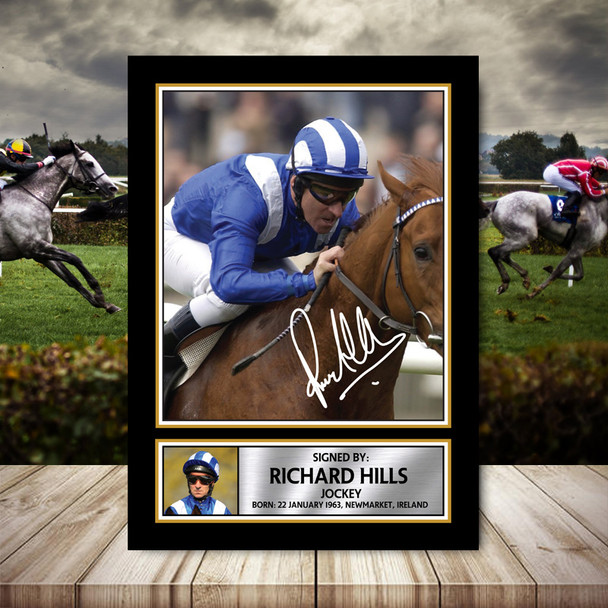 Richard Hills 2 - Signed Autographed Horse-Racing Star Print