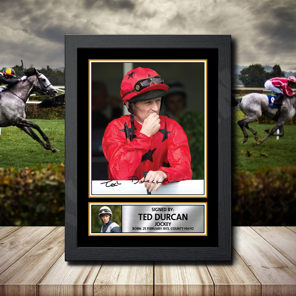 Ted Durcan - Signed Autographed Horse-Racing Star Print