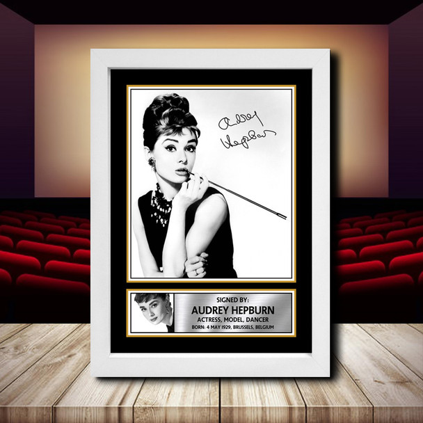 Audrey Hepburn - Signed Autographed Movie Star Print