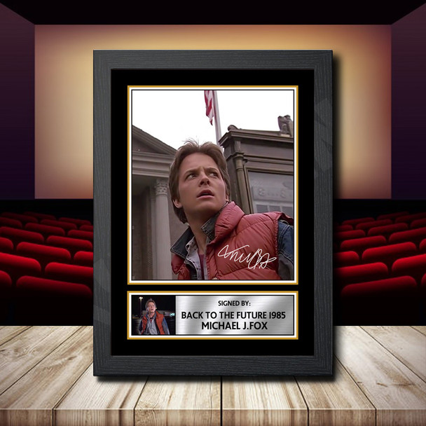 Back To The Future 1985 Michael J - Signed Autographed Movie Star Print