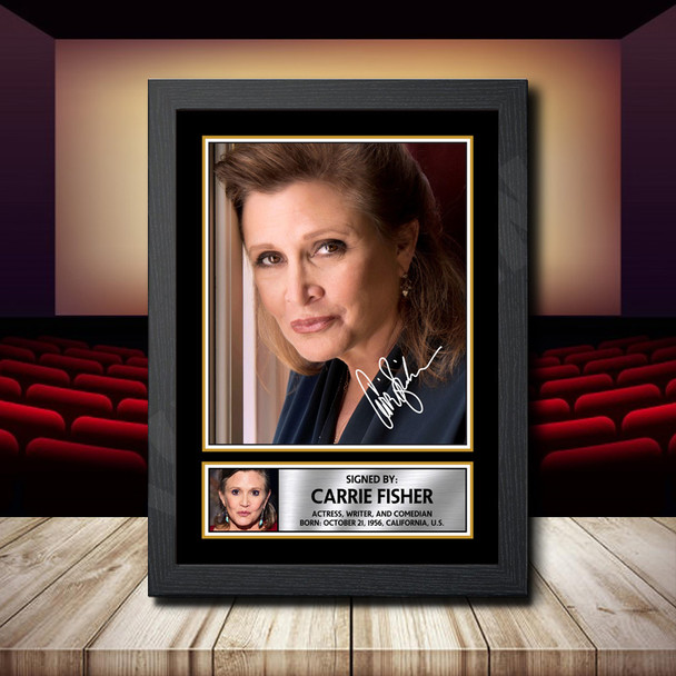 Carrie Fisher 2 - Signed Autographed Movie Star Print