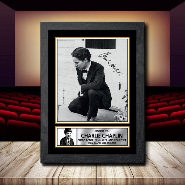 Charlie Chaplin 2 - Signed Autographed Movie Star Print