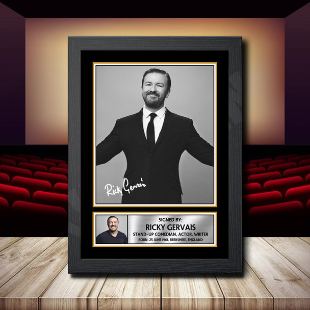 Ricky Gervais 2 - Signed Autographed Movie Star Print