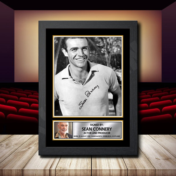 Sean Connery 2 - Signed Autographed Movie Star Print