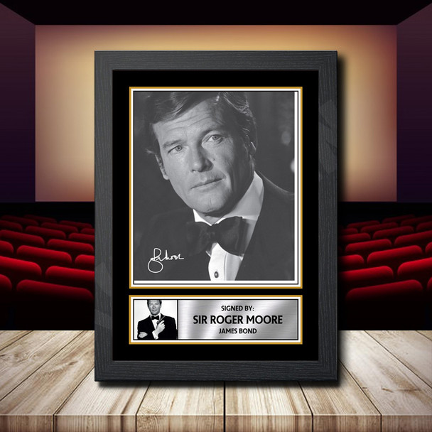 Sir Roger Moore James Bond 2 - Signed Autographed Movie Star Print