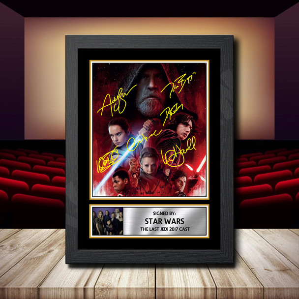 Star Wars The Last Jedi 2017 Cast 2 - Signed Autographed Movie Star Print