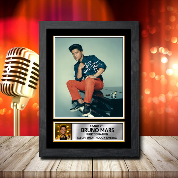 Bruno Mars Unorthodox Jukebox 1 - Signed Autographed Music Star Print