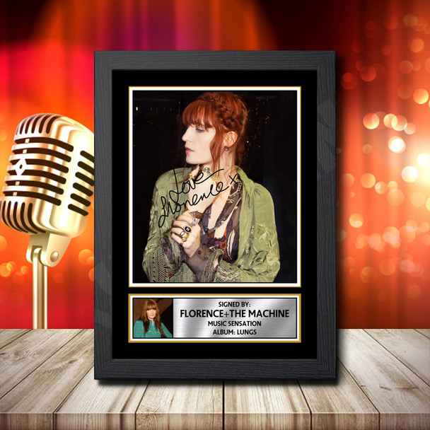 Florence The Machine Lungs 1 Signed Autographed Music Star Poster Print Framed Merch Gift