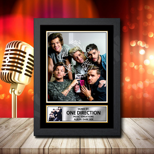 One Direction Dark Side 1 - Signed Autographed Music Star Print