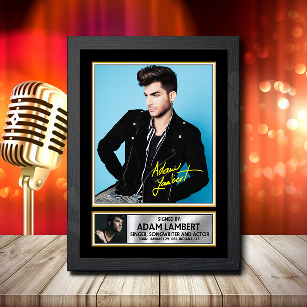 Adam Lambert - Signed Autographed Music Star Print