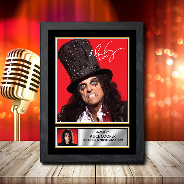 Alice Cooper 2 - Signed Autographed Music Star Print