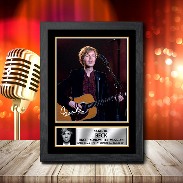 Beck - Signed Autographed Music Star Print