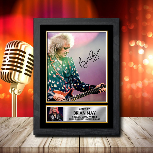 Brian May 2 - Signed Autographed Music Star Print