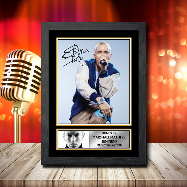 Eminem 3 - Signed Autographed Music Star Print