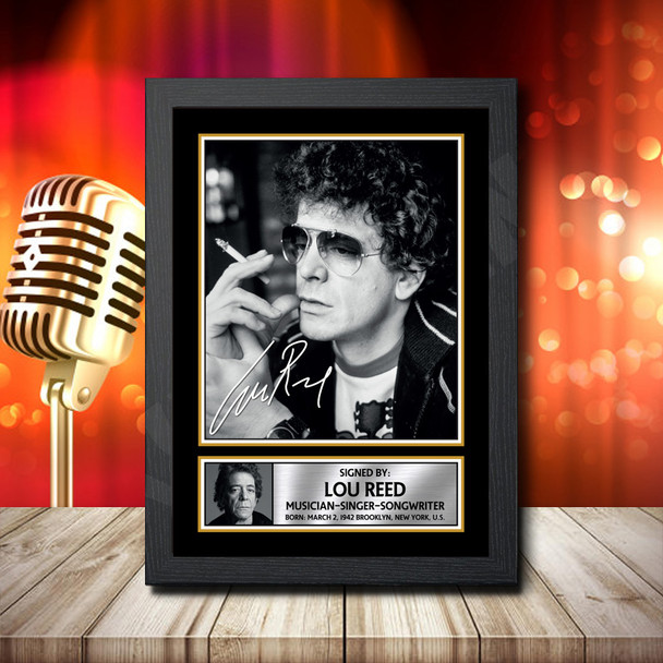 Lou Reed 1 - Signed Autographed Music Star Print