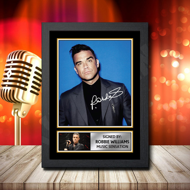 Robbie Williams - Signed Autographed Music Star Print