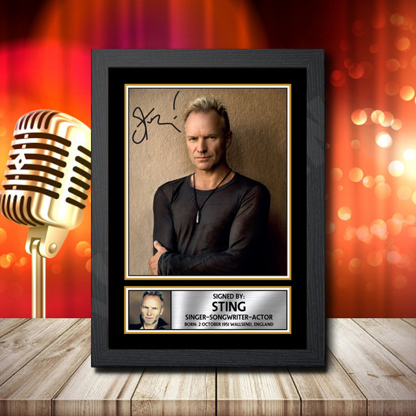 Sting 1 - Signed Autographed Music Star Print