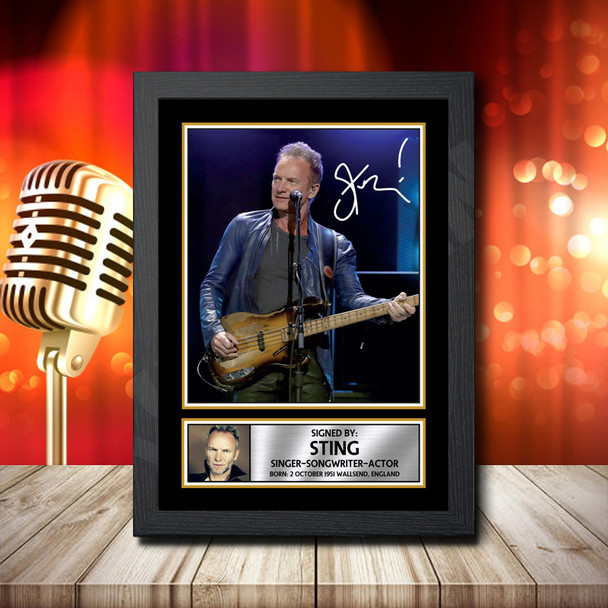 Sting 2 - Signed Autographed Music Star Print