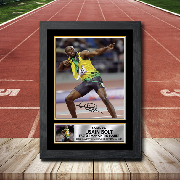 Usain Bolt - Signed Autographed Athletics Star Print