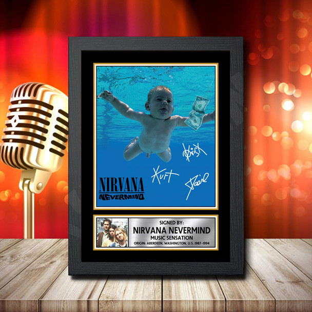 Nirvana Nevermind 4 - Signed Autographed Music Star Print