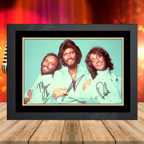 Bee Gees 2 - Signed Autographed Music-Landscape Star Print