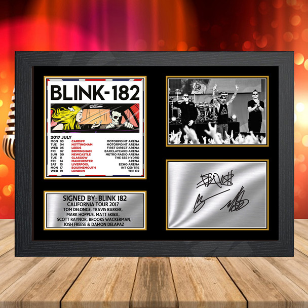 Blink 182 California Tour 2017 - Signed Autographed Music-Landscape Star Print