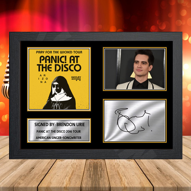 Brendon Urie Panic At The Disco 2016 Tour 2 2 - Signed Autographed Music-Landscape Star Print