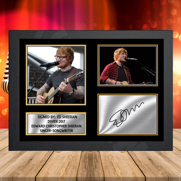 Ed Sheeran Divide 2017 - Signed Autographed Music-Landscape Star Print