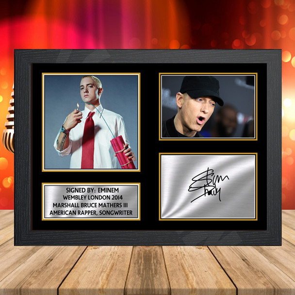 Eminem Wembley London 2014 - Signed Autographed Music-Landscape Star Print