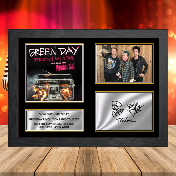 Green Day Revolution Radio Tour 2017 2 - Signed Autographed Music-Landscape Star Print