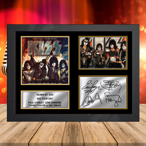 Kiss Tour 2017 - Signed Autographed Music-Landscape Star Print