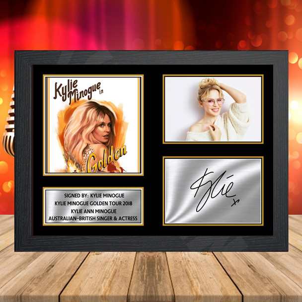 Kylie Minogue Golden Tour 2018 - Signed Autographed Music-Landscape Star Print