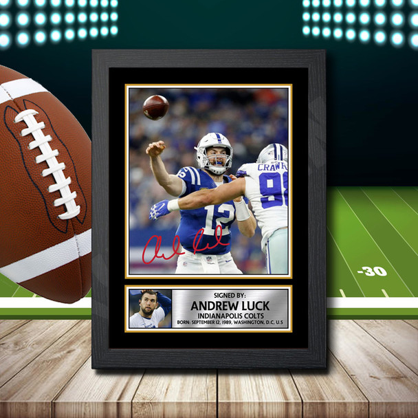 Andrew Luck - Signed Autographed NFL Star Print