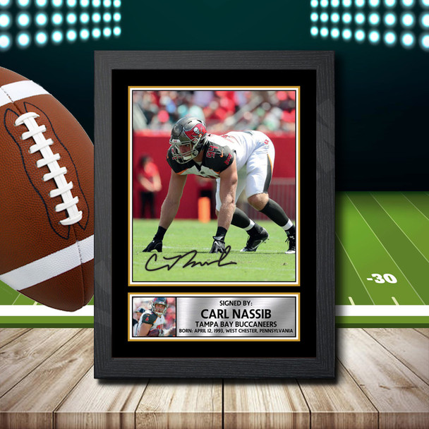 Carl Nassib - Signed Autographed NFL Star Print