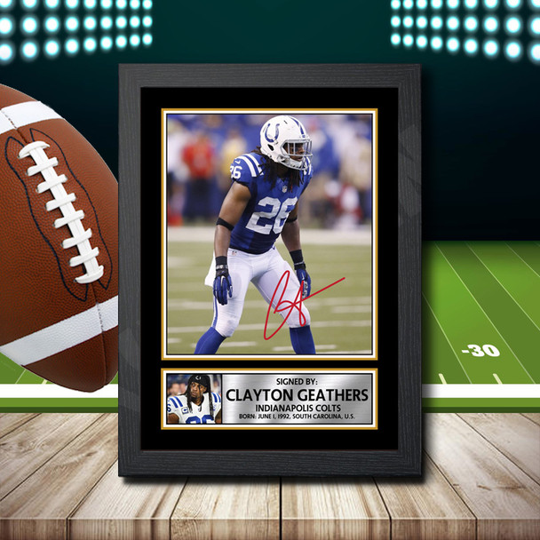 Clayton Geathers - Signed Autographed NFL Star Print