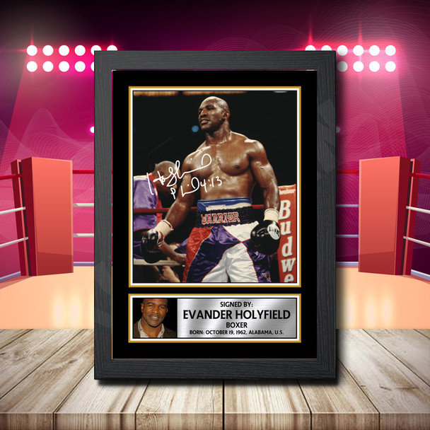 Evander Holyfield - Signed Autographed Boxing Star Print