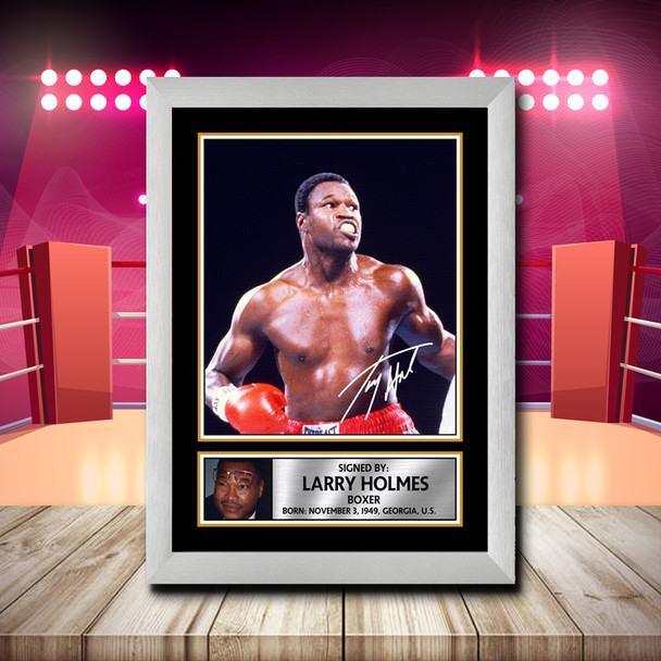 Larry Holmes 2 - Signed Autographed Boxing Star Print