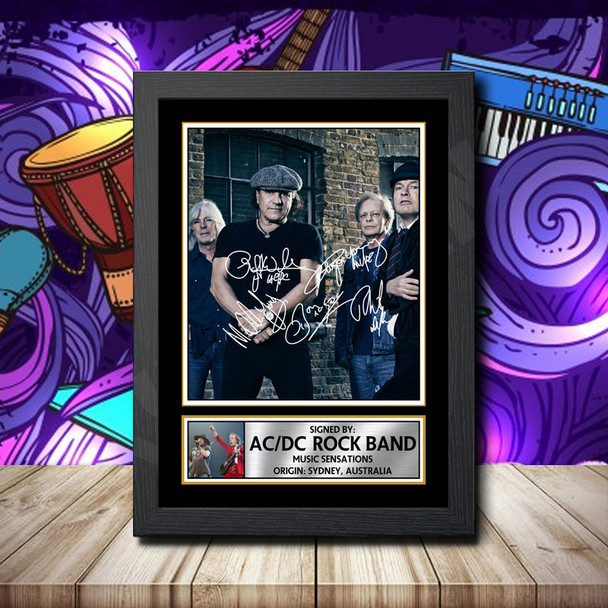 Acdc Rock Band 1 - Signed Autographed Rock-Bands Star Print