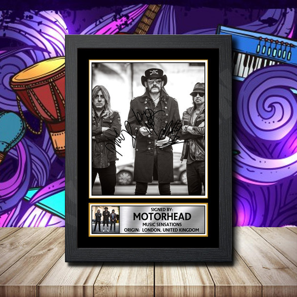 Motorhead 1 - Signed Autographed Rock-Bands Star Print
