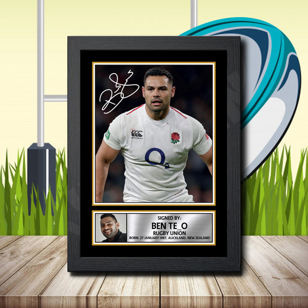 Ben Te O 2 - Signed Autographed Rugby Star Print
