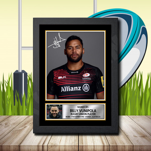 Billy Vunipola 2 - Signed Autographed Rugby Star Print