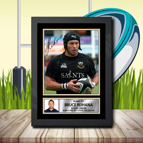 Bruce Reihana 2 - Signed Autographed Rugby Star Print