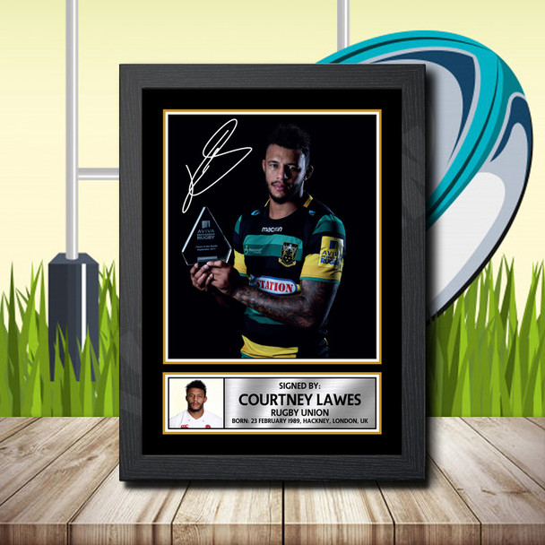 Courtney Lawes 2 - Signed Autographed Rugby Star Print